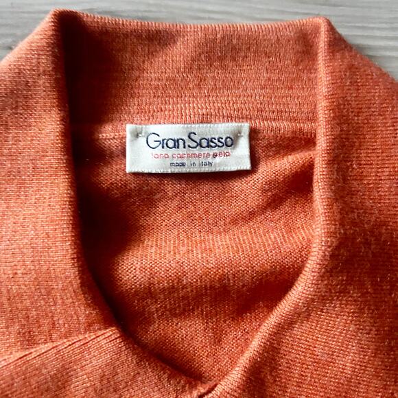 Vintage Gran Sasso Silk Cashmere Polo Collared Henley Shirt Sweater Men’s Sz XXL - Picture 4 of 9